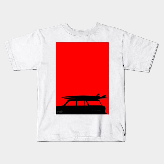 Surfie Sunset Kids T-Shirt by JohnT